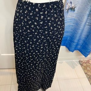 brandy melville skirt Flowers xs s navy maxi new Juniors Size Long